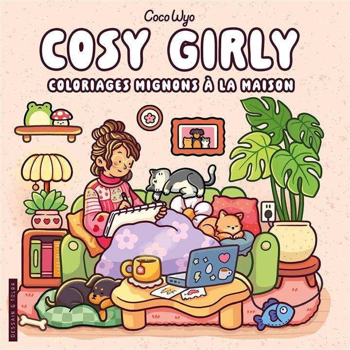 Couverture du cahier Coco Wyo Coloriages mignons à la maison